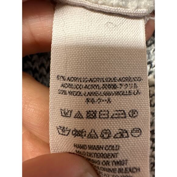 Free People Gray White Plaid Oversized Open Cardigan Wool Blend Women’s XS Cozy - Picture 7 of 7